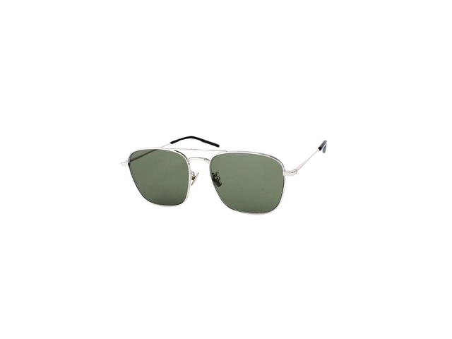 Saint Laurent Saint Laurent SL309 Sunglasses In Silver Metal Frames And Green Lenses - view 1