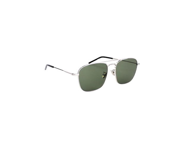 Saint Laurent Saint Laurent SL309 Sunglasses In Silver Metal Frames And Green Lenses - view 3