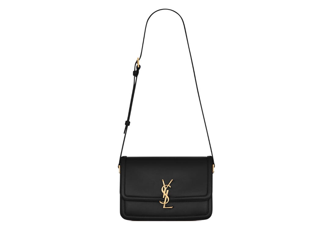 Saint Laurent Saint Laurent Solferino Medium Satchel In Box Saint Laurent Leather With Bronze-Toned Metal Hardware Black