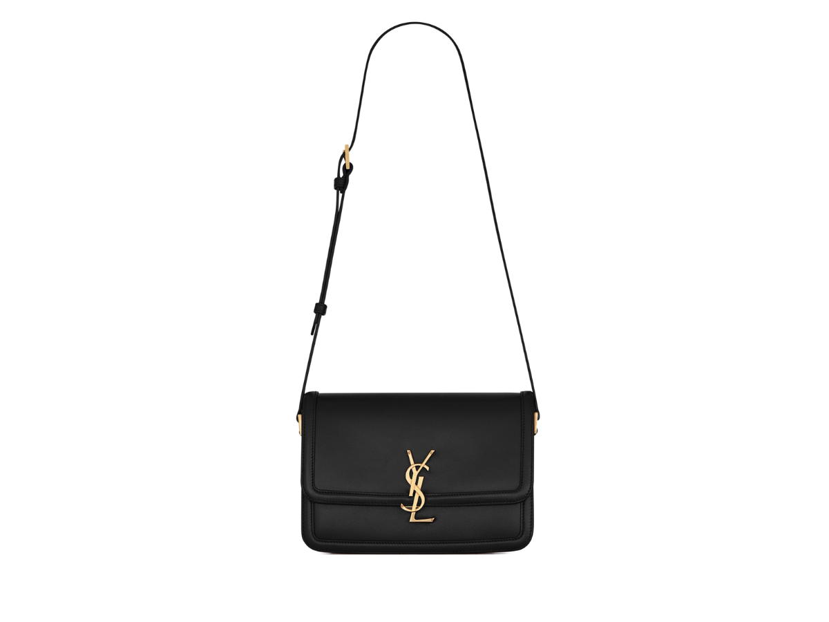 Saint Laurent Saint Laurent Solferino Medium Satchel In Box Saint Laurent Leather With Bronze-Toned Metal Hardware Black