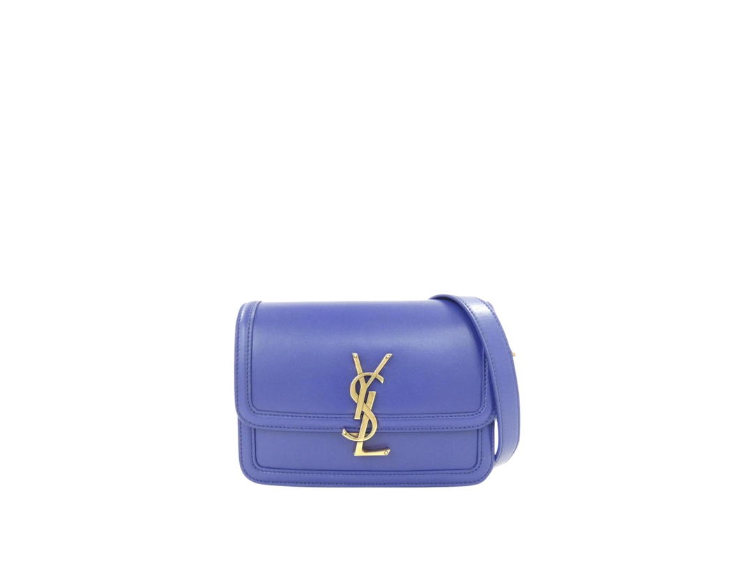 Saint Laurent Saint Laurent Solferino Small Satchel GHW In Box Saint Laurent Leather With Bronze-Toned Metal Hardware Blue
