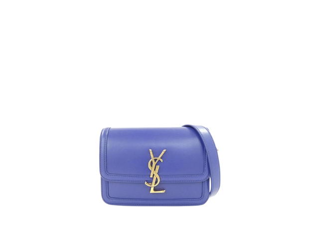 Saint Laurent Saint Laurent Solferino Small Satchel GHW In Box Saint Laurent Leather With Bronze-Toned Metal Hardware Blue - view 1
