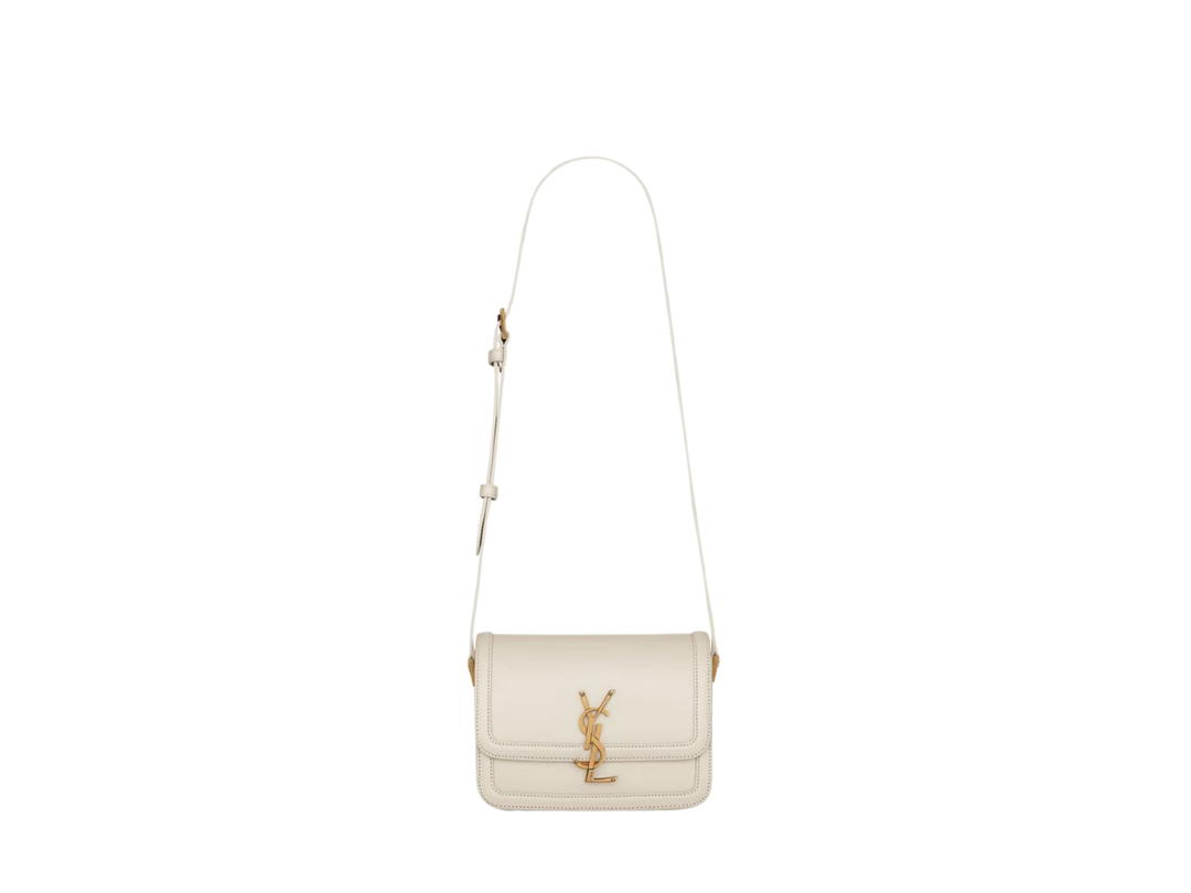 Saint Laurent Saint Laurent Solferino Small Satchel In Box Saint Laurent Leather With Bronze-Toned Metal Hardware Blanc Vintage