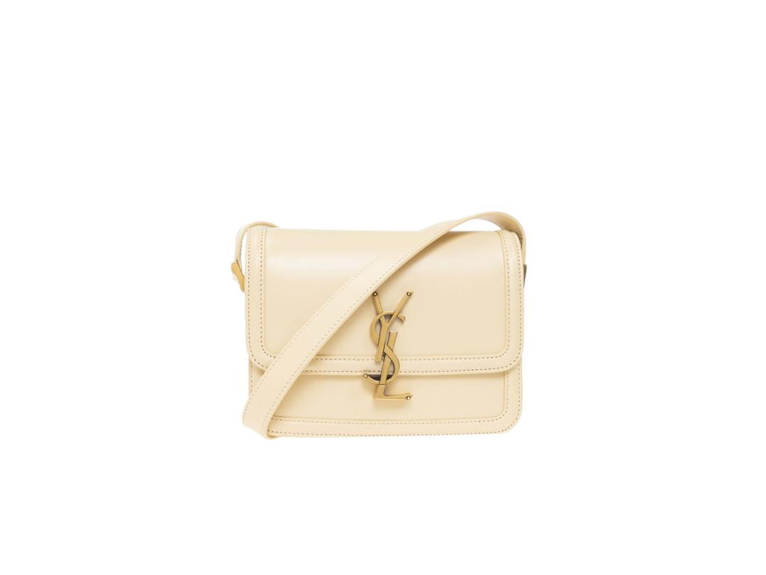 Saint Laurent Saint Laurent Solferino Small Satchel In Box Saint Laurent Leather With Bronze-Toned Metal Hardware Cream