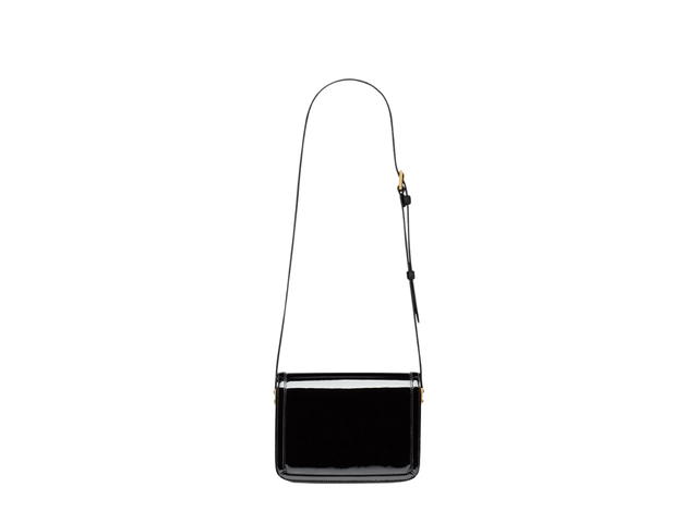 Saint Laurent Saint Laurent Solferino Small Satchel In Lacquered Patent Leather With Bronze-Toned Metal Hardware Black - view 2