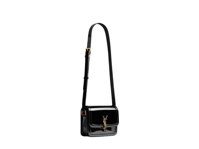 Saint Laurent Saint Laurent Solferino Small Satchel In Lacquered Patent Leather With Bronze-Toned Metal Hardware Black - view 4