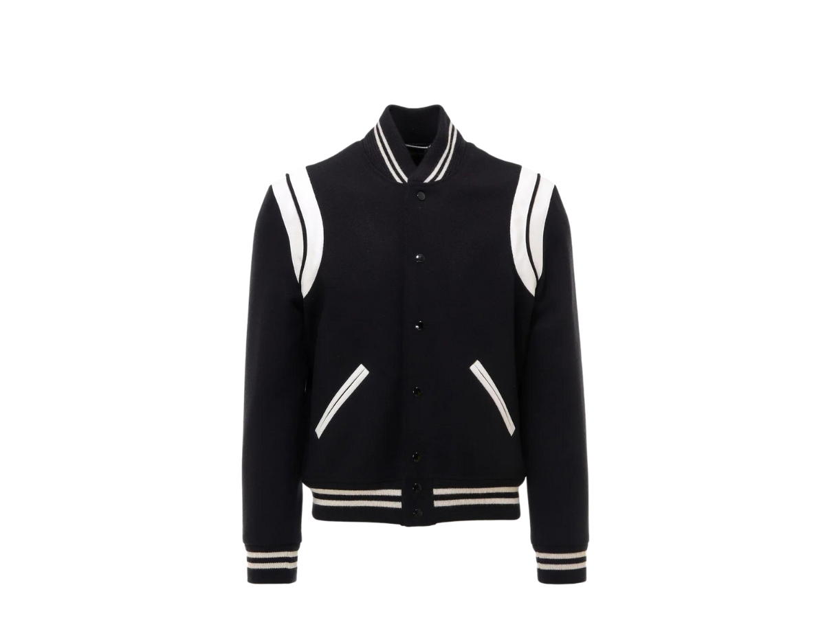Saint Laurent Saint Laurent Teddy Bomber Jacket Black