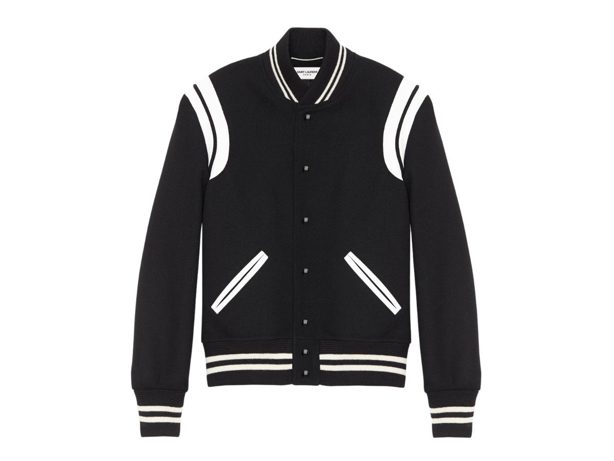 Saint Laurent Saint Laurent Teddy In Wool Black And White