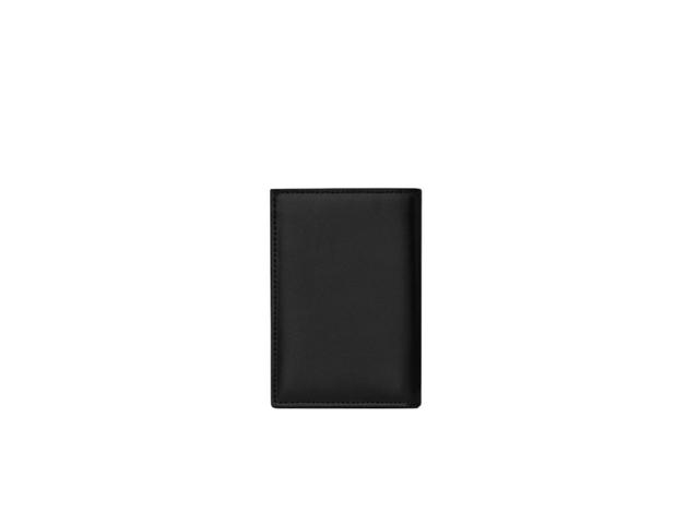 Saint Laurent Saint Laurent Tiny Cassandre Credit Card Wallet In Matte Leather With Silver-Toned Metal Hardware Black - view 2