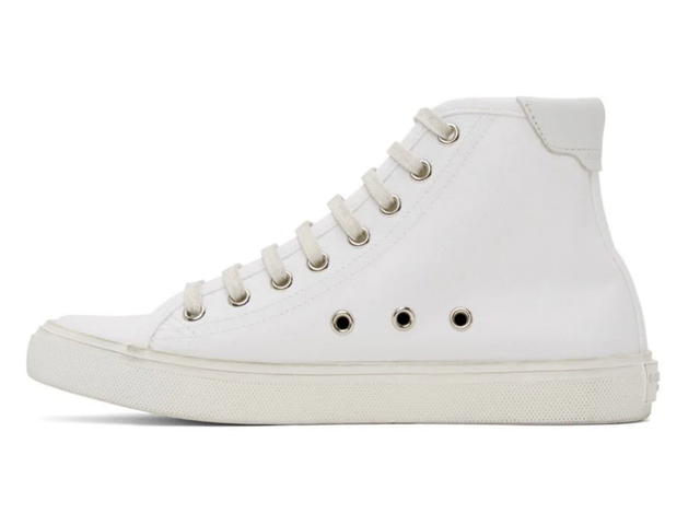 Saint Laurent Saint Laurent White Canvas Malibu Sneakers - view 2
