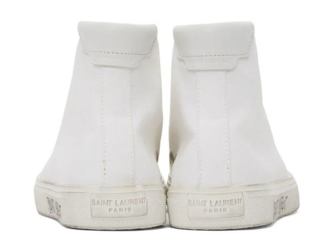 Saint Laurent Saint Laurent White Canvas Malibu Sneakers - view 3