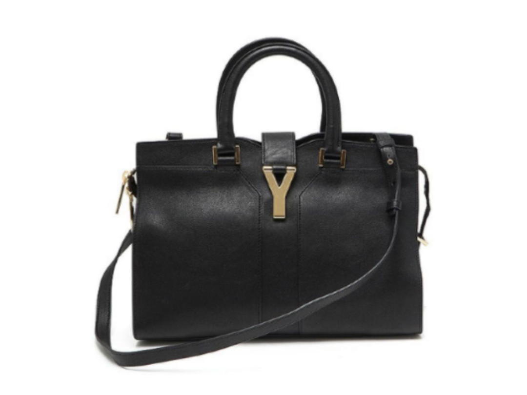 Saint Laurent Saint Laurent Women Y Satchel Handbag (Black Leather Ligne)