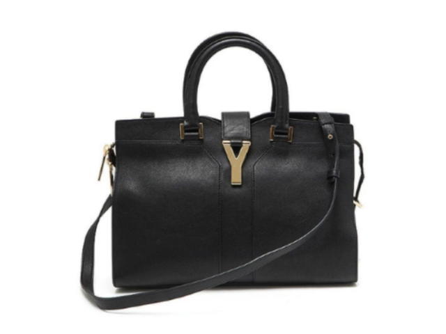 Saint Laurent Saint Laurent Women Y Satchel Handbag (Black Leather Ligne) - view 1