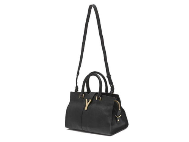 Saint Laurent Saint Laurent Women Y Satchel Handbag (Black Leather Ligne) - view 3