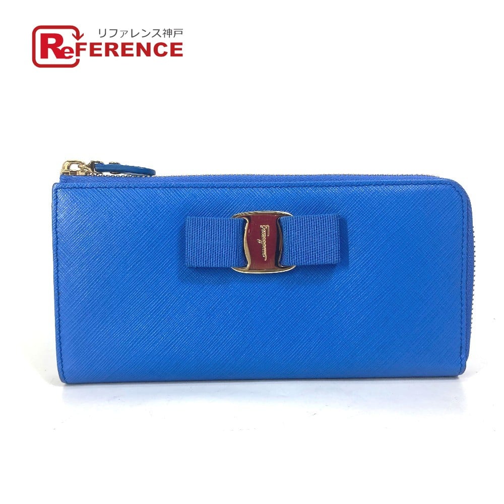 Ferragamo Salvatore Ferragamo 22-C124 Vara Ribbon Ribbon L-shaped fastener Long Wallet