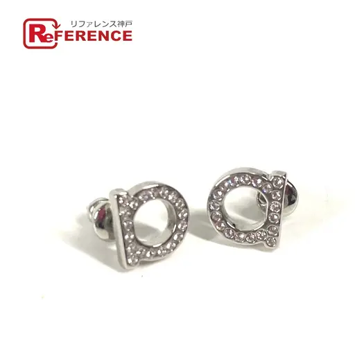 Buy Salvatore Ferragamo 76 0123 Gancini rhinestone Accessories Pierce Metal Silver at Sasom – Authentic and Ready to Ship