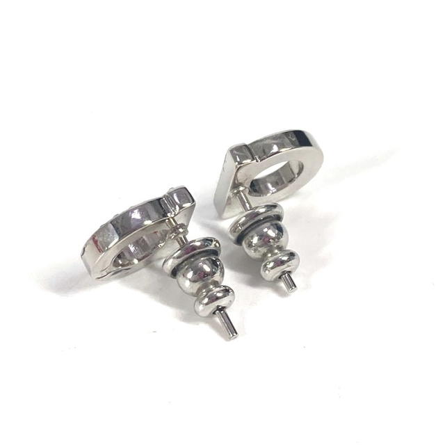 Ferragamo Salvatore Ferragamo 76 0123 Gancini rhinestone Accessories Pierce Metal Silver - view 3
