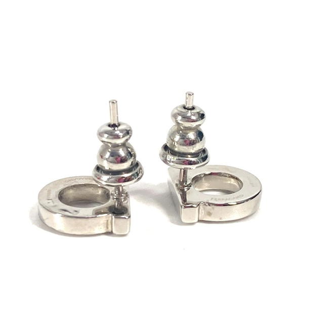 Ferragamo Salvatore Ferragamo 76 0123 Gancini rhinestone Accessories Pierce Metal Silver - view 4