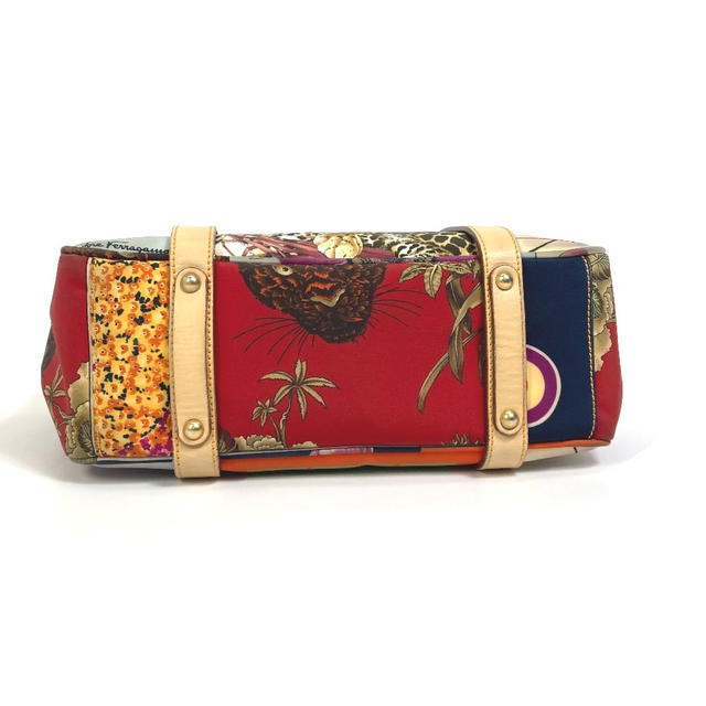 Ferragamo Salvatore Ferragamo Animal pattern tiger  Tote Bag Nylon Multicolore - view 4