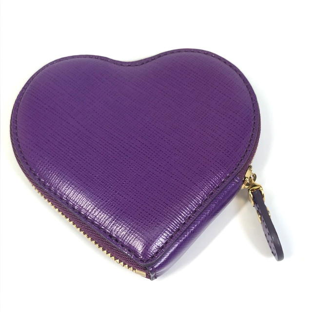 Ferragamo Salvatore Ferragamo AU-22 Gancini heart coin purse Wallet Leather Purple Based - view 2