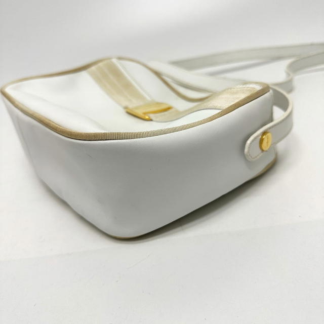 Ferragamo Salvatore Ferragamo BA214183 Vala ribbon Shoulder Bag Leather White/GoldHW - view 5