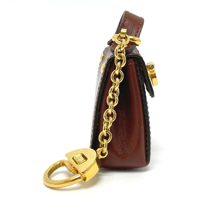 Ferragamo SALVATORE FERRAGAMO Bag motif Gancini Bag Charm Leather Brown x GoldHW - view 4