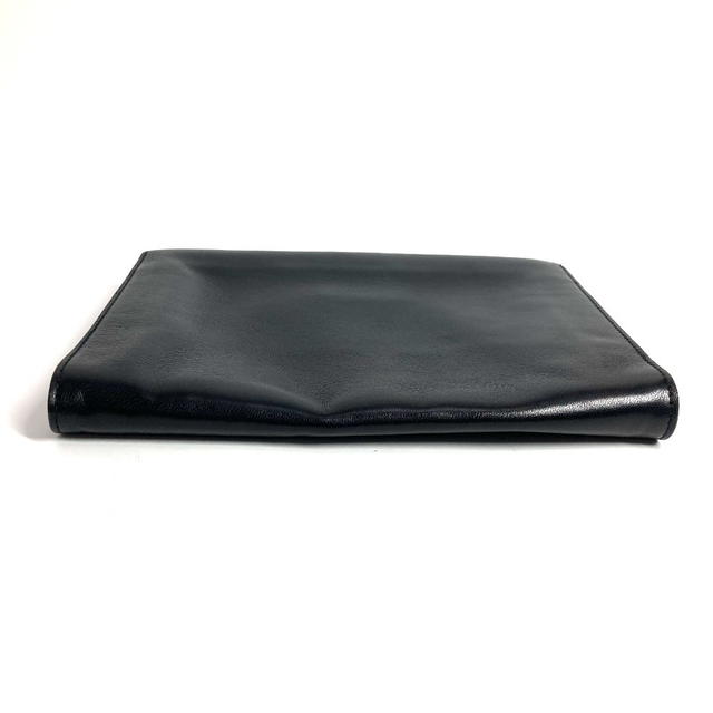 Ferragamo Salvatore Ferragamo Big Gancini logo pouch bag Clutch bag Leather Black/Silver - view 5