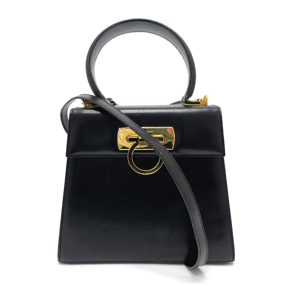Ferragamo SALVATORE FERRAGAMO BX-212193 Gancini Square type 2WAY Hand Bag Shoulder Bag