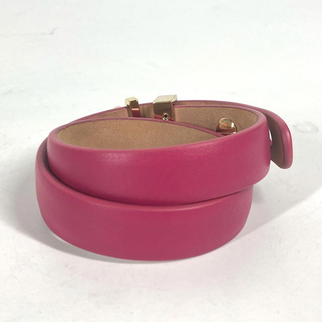 Ferragamo Salvatore Ferragamo Double Gancini Accessories Bracelet Leather pink/Gold - view 4