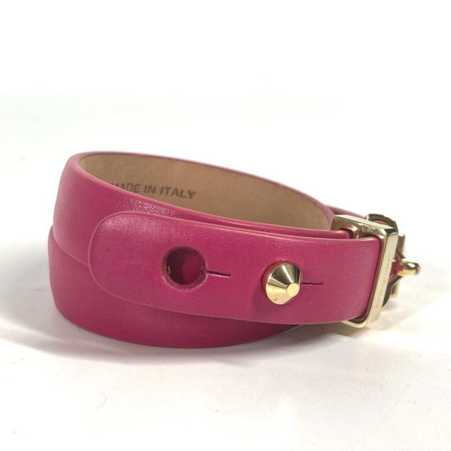 Ferragamo Salvatore Ferragamo Double Gancini Accessories Bracelet Leather pink/Gold - view 5