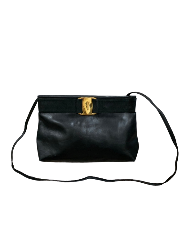 Ferragamo Ferragamo Vintage Black Shoulder Bag