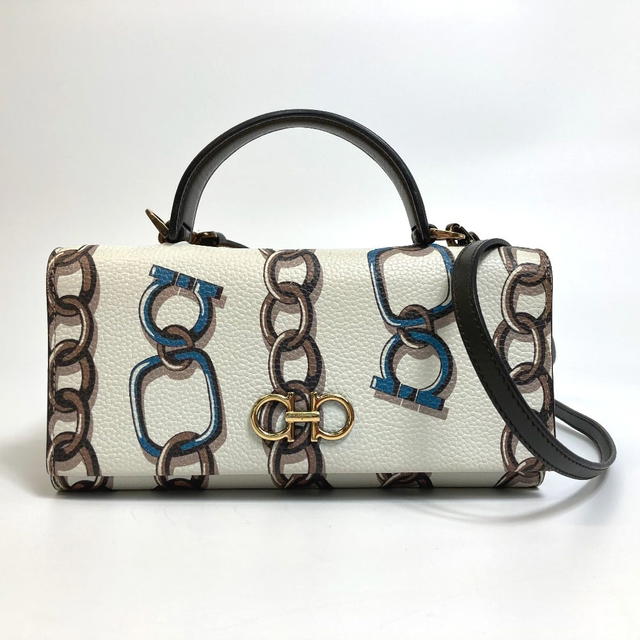 Ferragamo Salvatore Ferragamo Gancini 2WAY Shoulder Bag Hand Bag Leather White - view 1