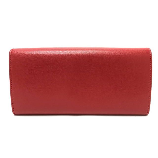 Ferragamo Salvatore Ferragamo Gancini Bifold Wallet Long Wallet Red/Beige/GoldHardware - view 3