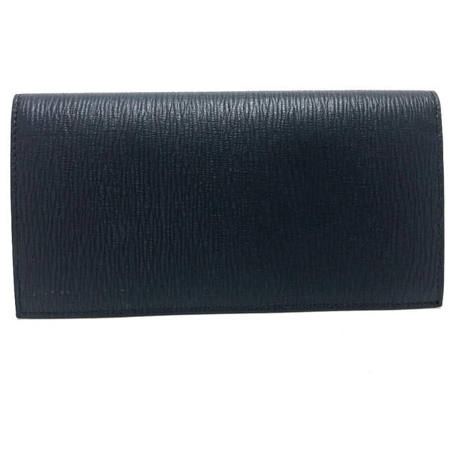 Ferragamo Salvatore Ferragamo Gancini Bill Compartment Wallet Long Wallet Leather Navy - view 3