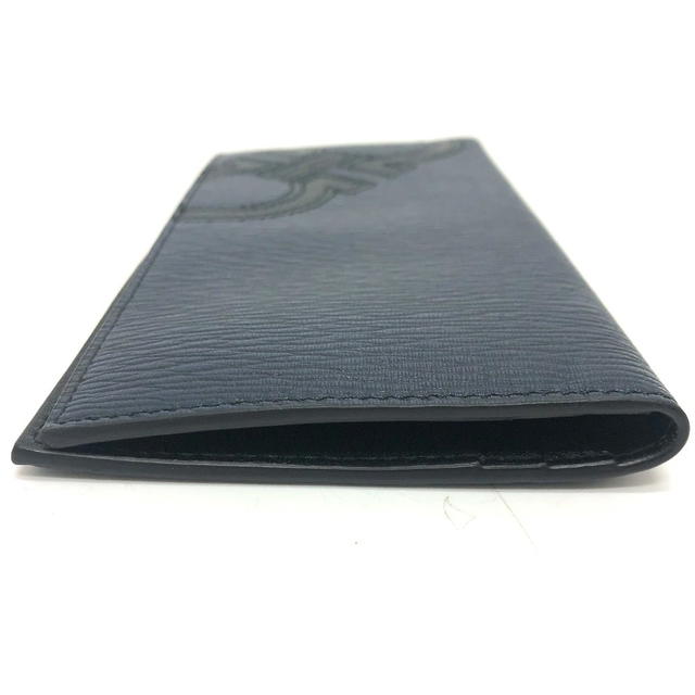 Ferragamo Salvatore Ferragamo Gancini Bill Compartment Wallet Long Wallet Leather Navy - view 5