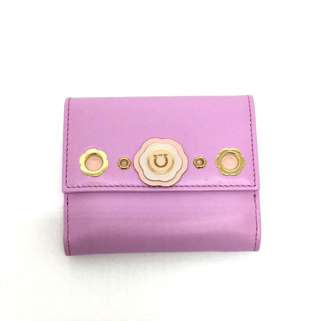 Ferragamo Salvatore Ferragamo Gancini  Folded wallet Leather purple - view 1