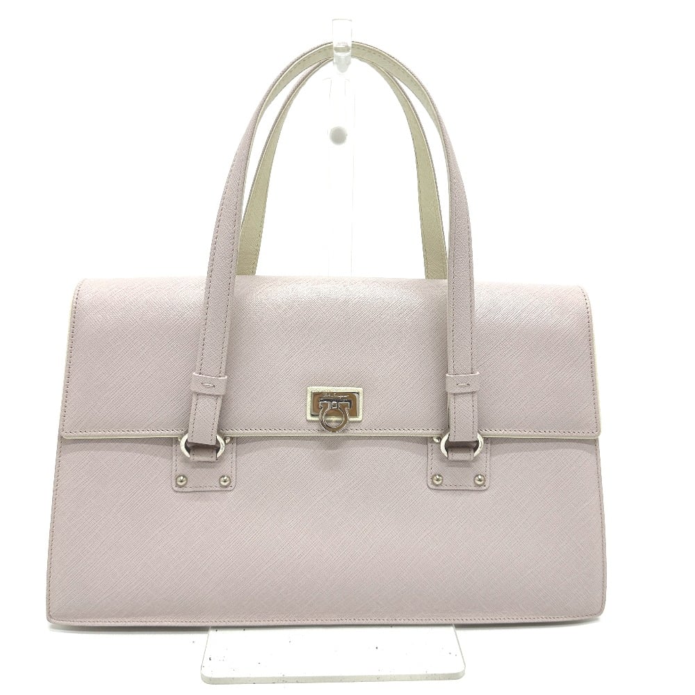 Ferragamo Salvatore Ferragamo Gancini Hand Bag Leather pink