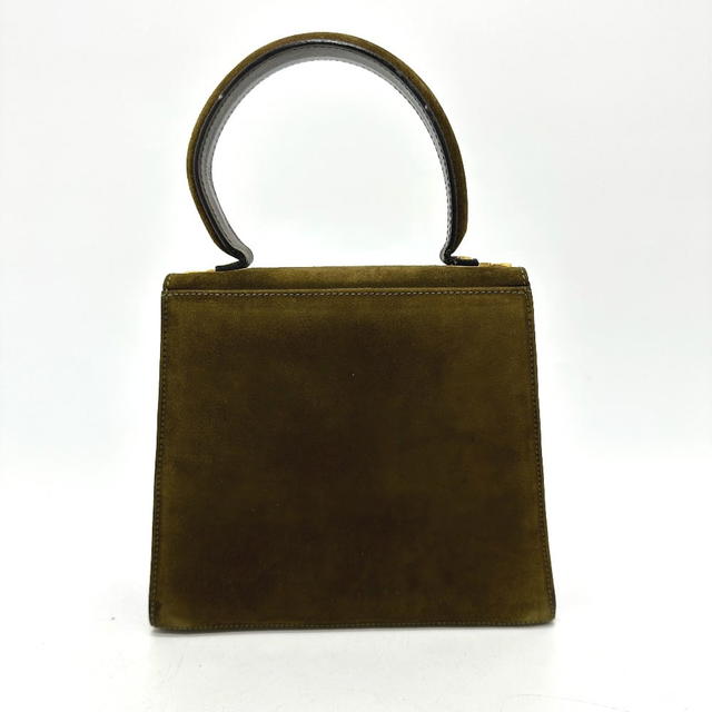 Ferragamo Salvatore Ferragamo Gancini Hand Bag suede Brown/GoldHardware - view 2