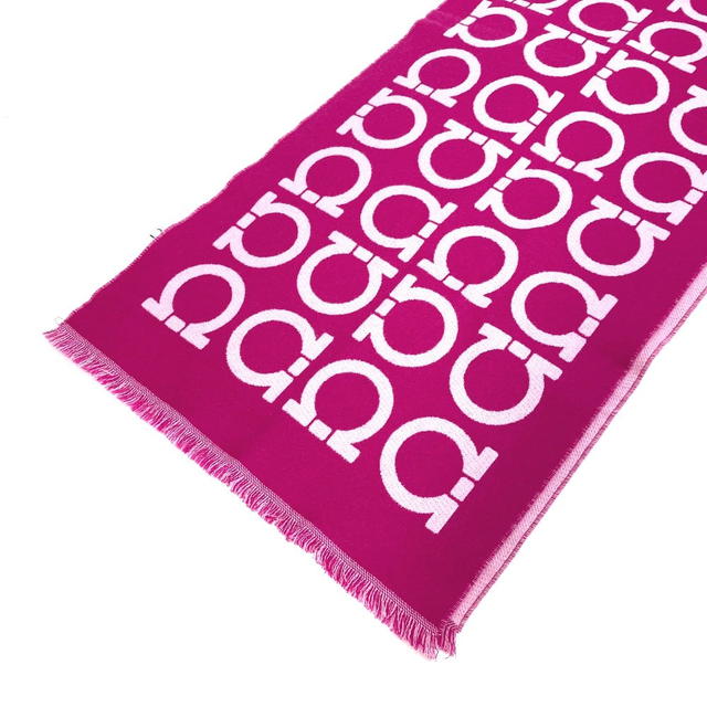 Ferragamo Salvatore Ferragamo Gancini logo Shawl muffler Stole/Shawl wool purple - view 4