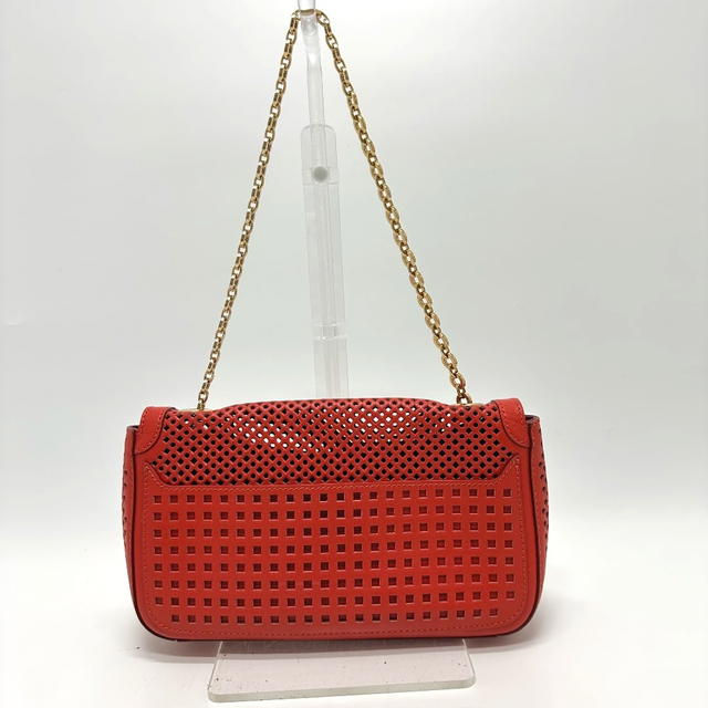 Ferragamo Salvatore Ferragamo Gancini punching Bag Chain Shoulder Bag Leather Red - view 2