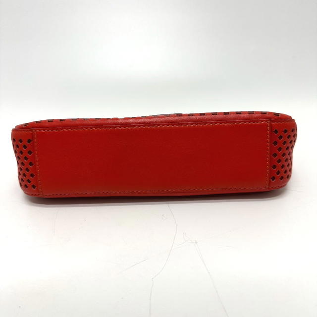 Ferragamo Salvatore Ferragamo Gancini punching Bag Chain Shoulder Bag Leather Red - view 3