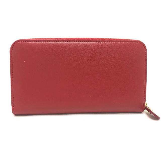 Ferragamo Salvatore Ferragamo Gancini Zip Around Long Wallet Leather Red - view 3