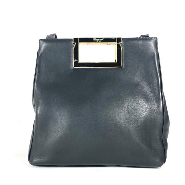 Ferragamo Salvatore Ferragamo Logo metal handle 2-way bag Handbag Shoulder Bag - view 2