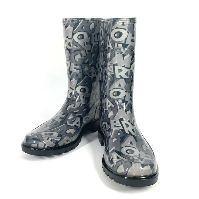 Ferragamo Salvatore Ferragamo logo Rain boots, boots, shoes Rain shoes rubber gray Unused - view 2