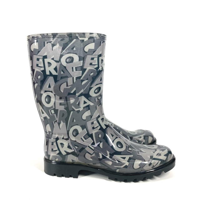 Ferragamo Salvatore Ferragamo logo Rain boots, boots, shoes Rain shoes rubber gray Unused - view 5