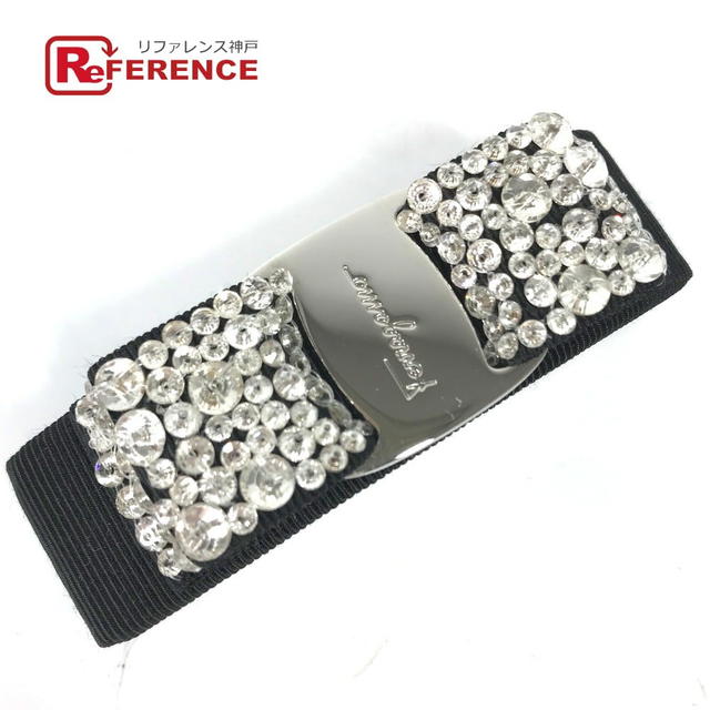 Ferragamo Salvatore Ferragamo logo rose ribbon rhinestone Hair accessories Barrette - view 1