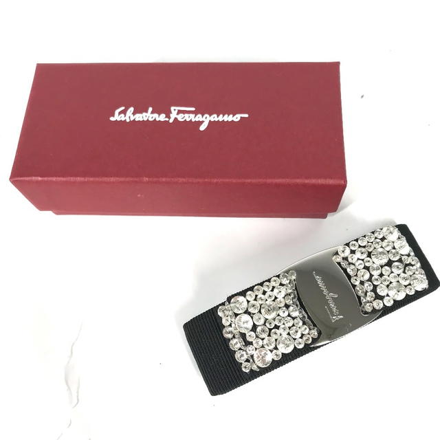 Ferragamo Salvatore Ferragamo logo rose ribbon rhinestone Hair accessories Barrette - view 3