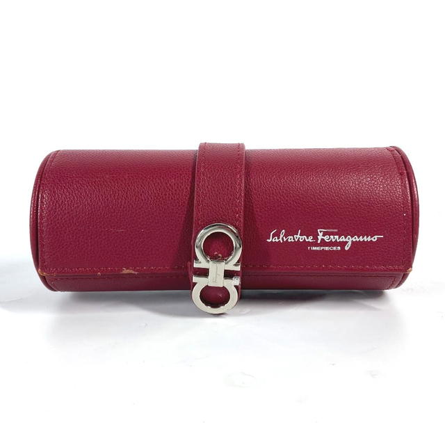 Ferragamo Salvatore Ferragamo Logo Watch Case Watch case Pouch Leather Red - view 2