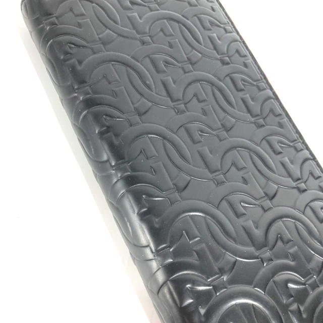 Ferragamo Salvatore Ferragamo Long wallet Gancini Zip Around Long Wallet Leather Black/Red - view 4