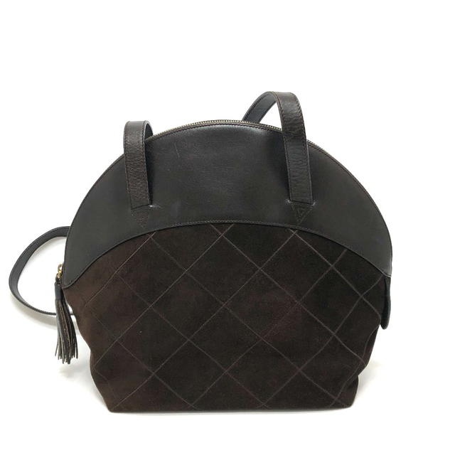Ferragamo Salvatore Ferragamo Quilted Shoulder Shoulder Bag Suede / Leather Brown - view 1